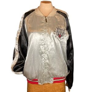Ring of Fire Men's Embroidered Bomber Jacket | Beast Mode |‎ Baseball Collar
